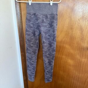Gymshark Purple and Gray Leggings for Activewear
